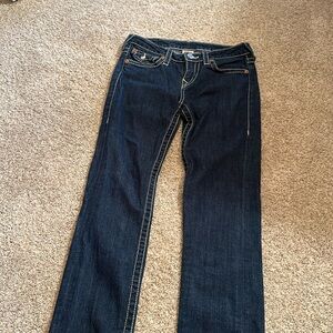 True religion dark jeans, straight leg